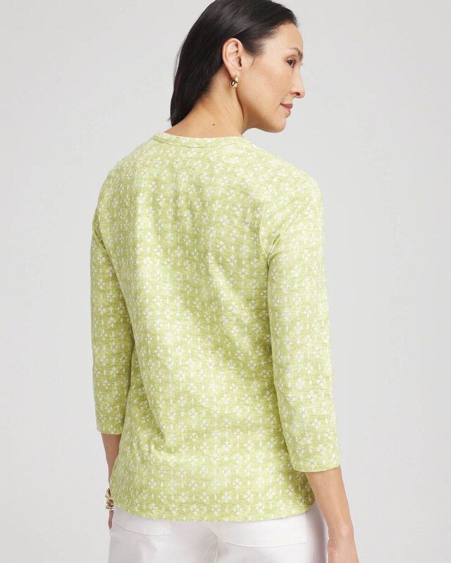 Graphic Slub Scoop Neck Tee - image 3